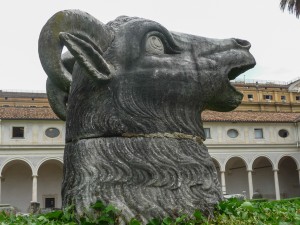 Animal head sculpture